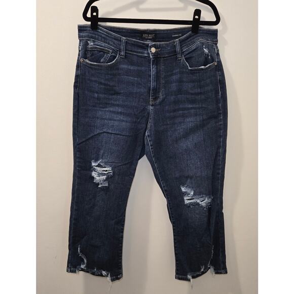 Judy Blue Tamara Distressed Cropped Fit Straight Jean Size 18W - Picture 2 of 9
